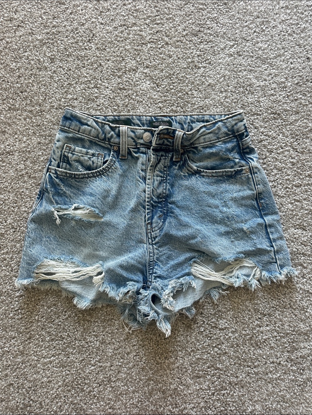 wild fable Light Blue Distressed Denim Cutoff Shorts